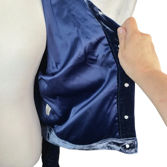 Sundance Blue Velvet Silk Blend Jacket Size Medium - Picture 13 of 15
